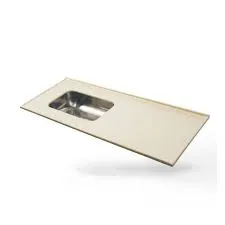 MESADA COCINA- C/ BACHA SIN ZOCALO D/I INTEGRAL1.20MTS BEIGE