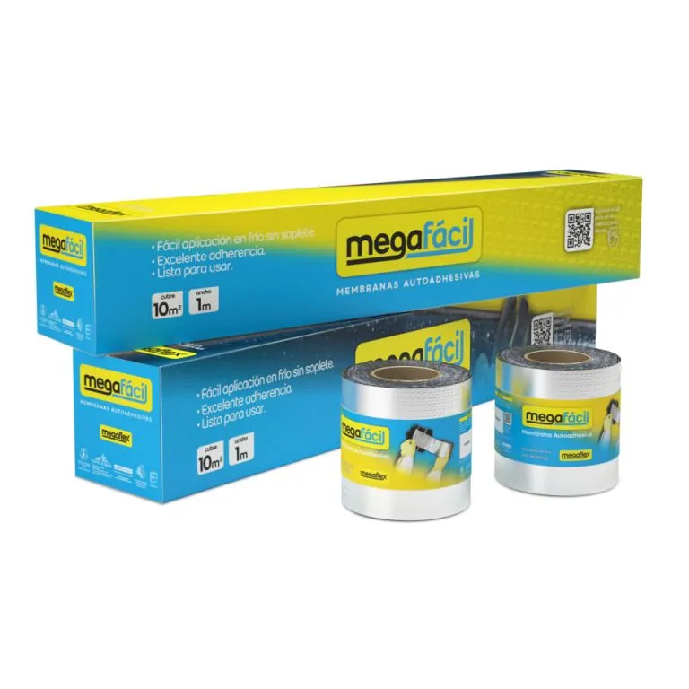 MEGAFACIL-MEMBRANA  AUTOADH. C/ALUM. NO CRACK 10CMX10MT
