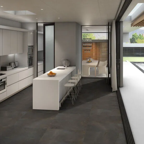 Porcelanato Ilva Augustus Lava 60x60cm Esmaltado Natural | Símil Piedra - Caja 1.80m