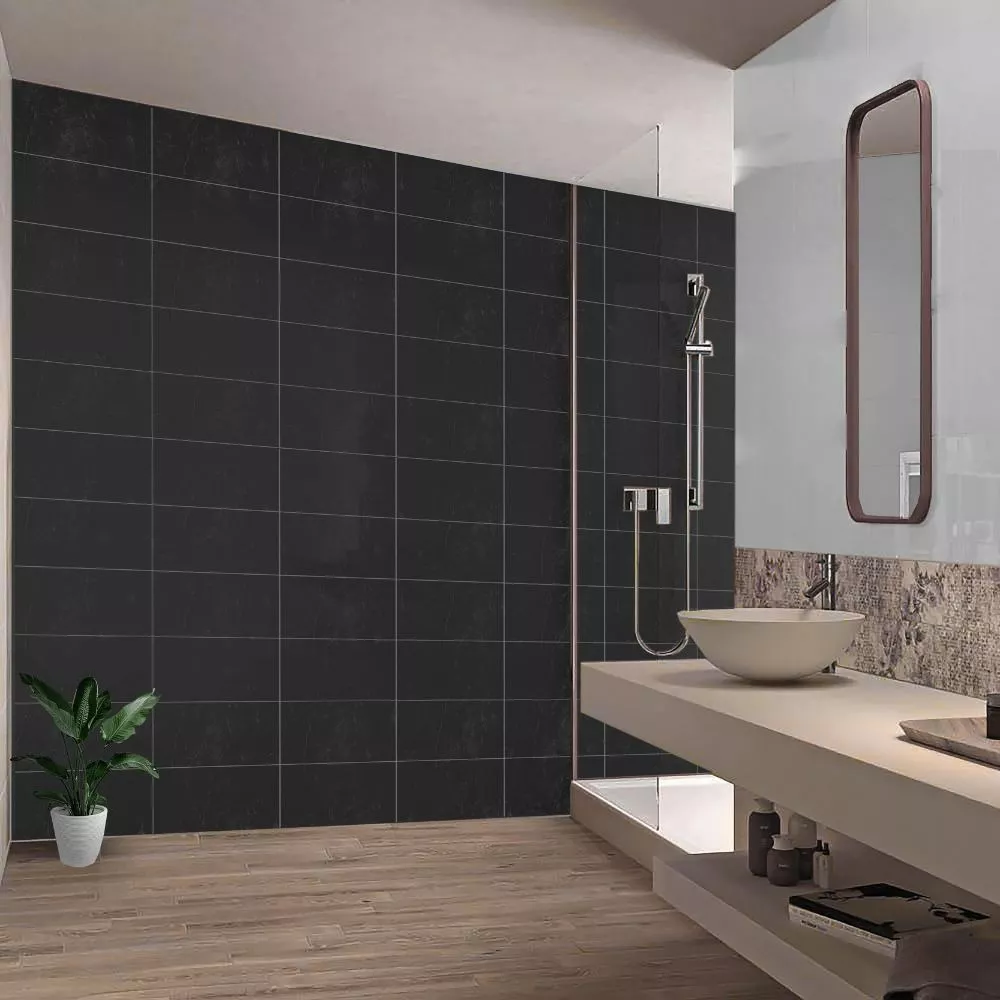 Cerámico Alberdi Ankara Negro 28x45cm - Caja 2.02m