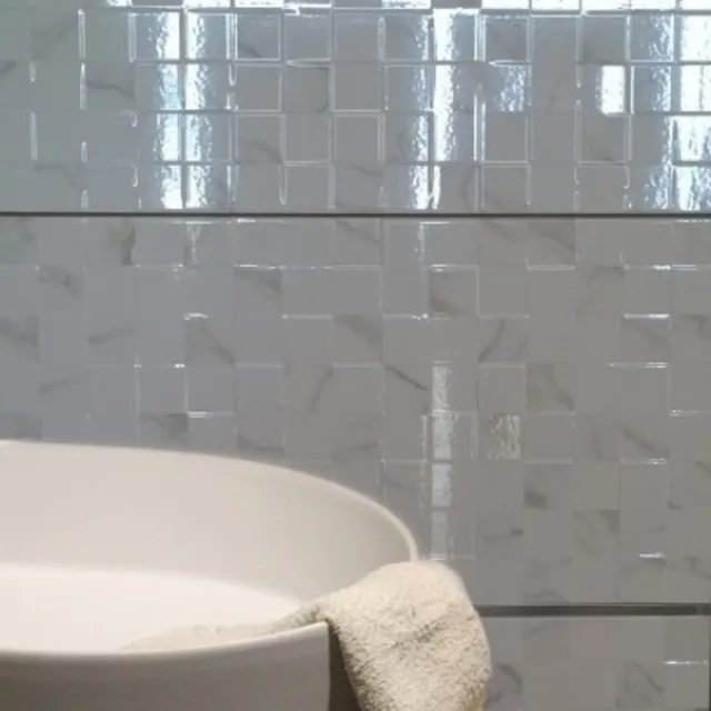 Cerámico Alberdi Malla Vogue Gris Brillante 37.5x75 - Caja 2.25m