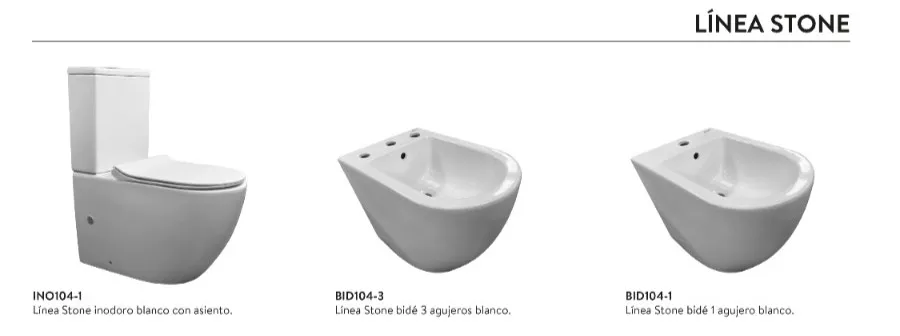 PEIRANO - STONE BIDET 3 AGUJEROS BLANCO