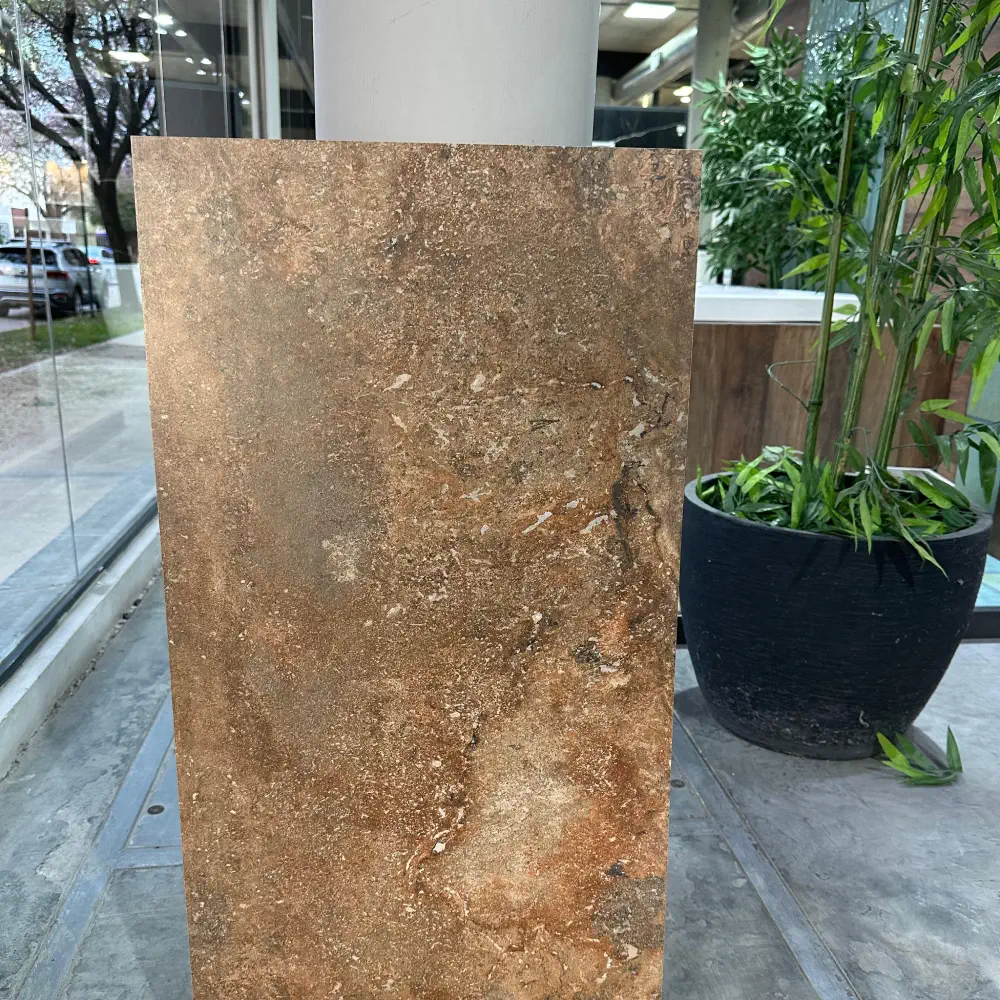 Ceramica Lume Corten Marrón Liso Rectificado 45x90cm - Caja 1.62m