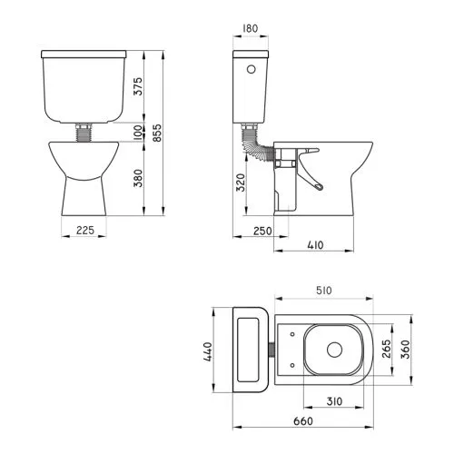 Deposito de Colgar Ferrum Bari de Simple Descarga