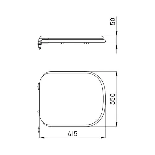 Tapa asiento inodoro Ferrum Bari (HDF) - Herraje Metálico