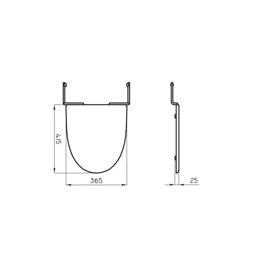 Tapa para Bidet Negro 3 ag. Ferrum Marina MDF herraje metálico