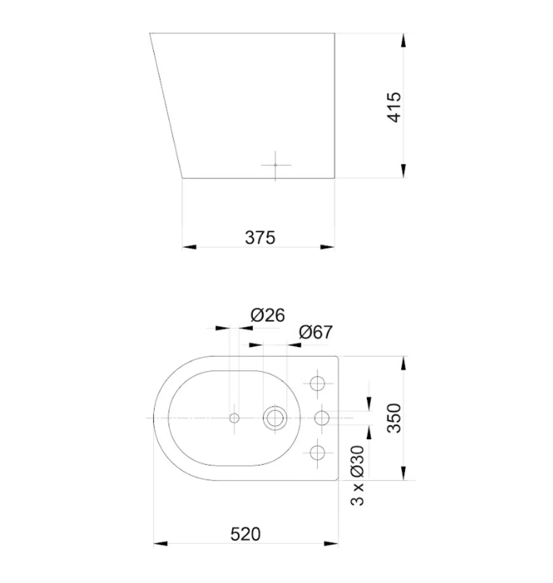 Bidet Piazza Padova 3 agujetos