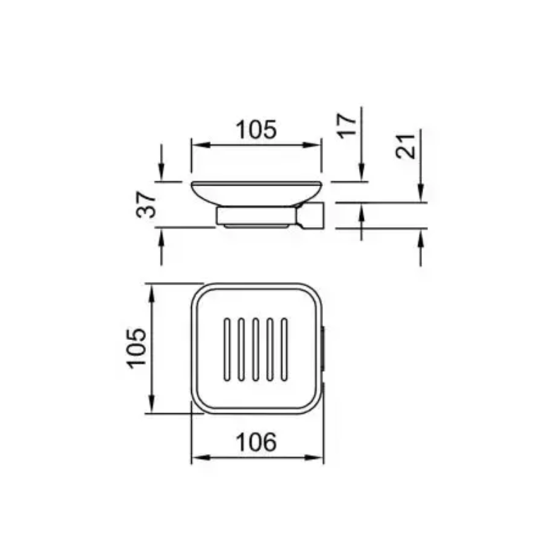Jabonera Peirano Soria Black para Baño