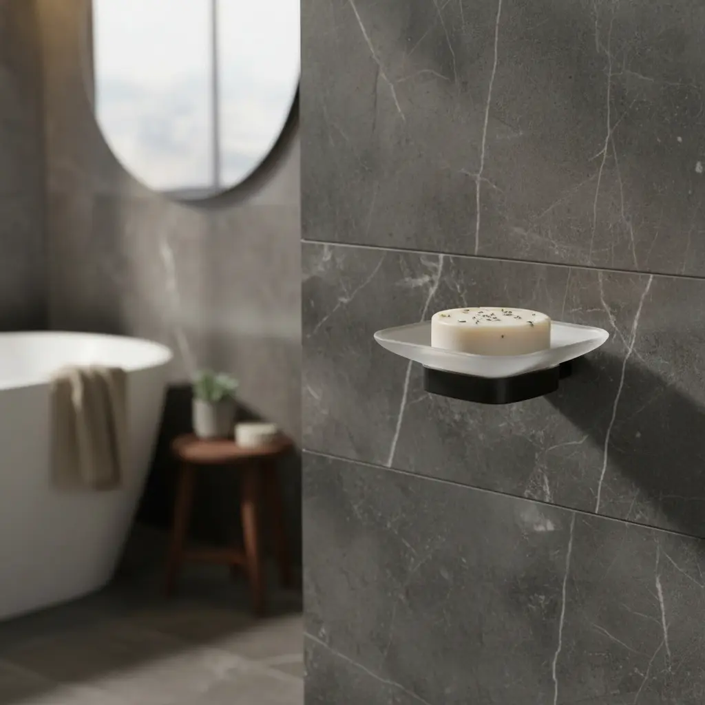 Jabonera Peirano Soria Black para Baño