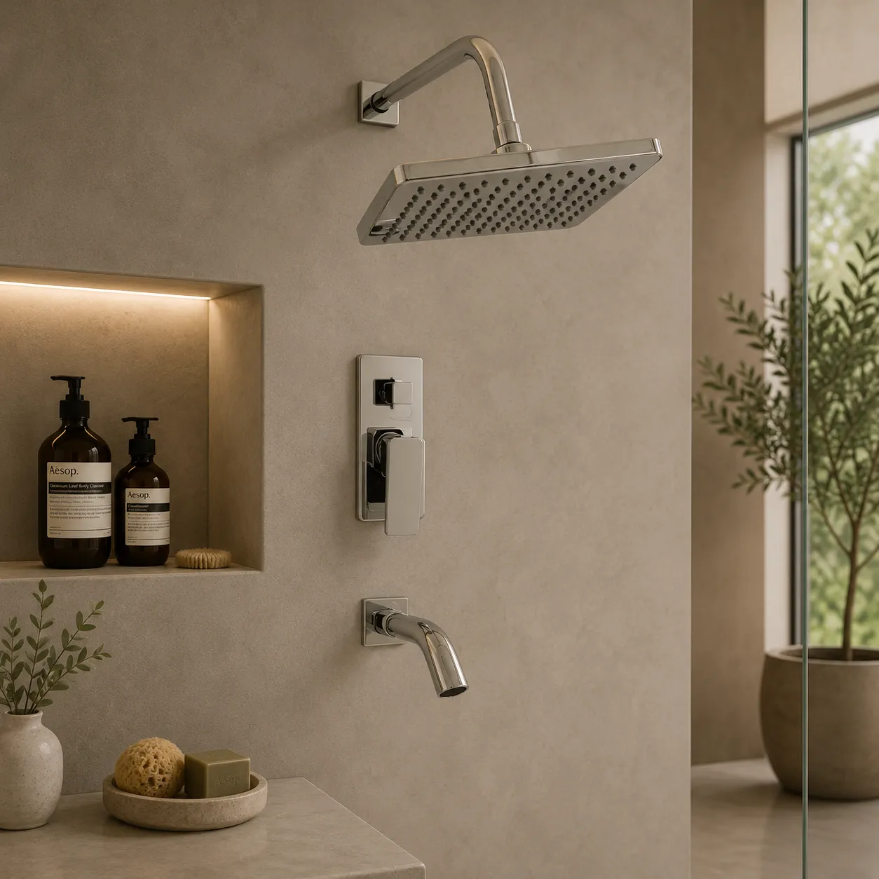 Peirano Soria Monocomando Ducha c/ Transferencia Cromo