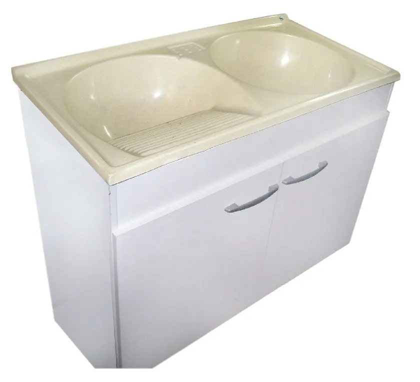 MUEBLE LAVADERO 100x52x85 P/PILETA DE LAVAR OVAL 100x52x25