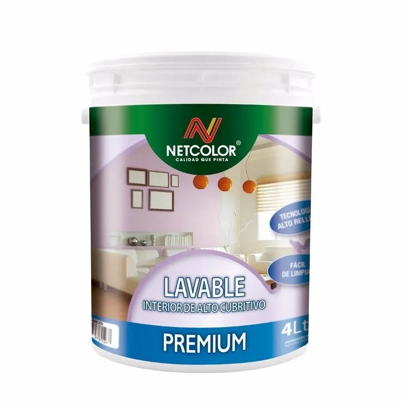 NET COLOR- LATEX PREMIUM LAVABLE BASE TRANSP. 18 LTS